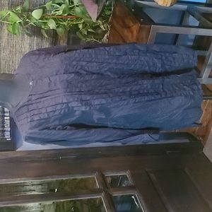 DKNY long pleated shirt - made in India NWOT